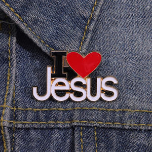 Ik Hou Van Jezus Email Pin Christendom Religie Gelovigen Leven Voor Altijd Gekruist Paasbroche Revers Kleding Badge Love Geloof Sieraden - Product Image 3