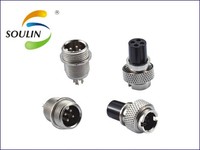 Soulin GX16 M16 connecteurs d'aviation 7 broches mâle connecteur métallique prise pour câble vidéo