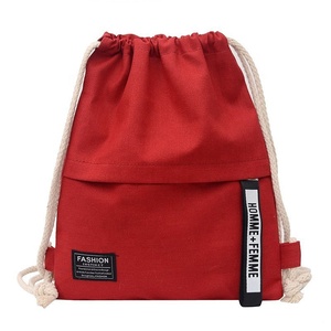 Custom Logo <strong>Drawstring</strong> <strong>Backpack</strong> Draw String Sports <strong>Backpack</strong> Promotional Bag <strong>Drawstring</strong> Gym Bags School <strong>Backpack</strong> with Canvas - Product Image 5
