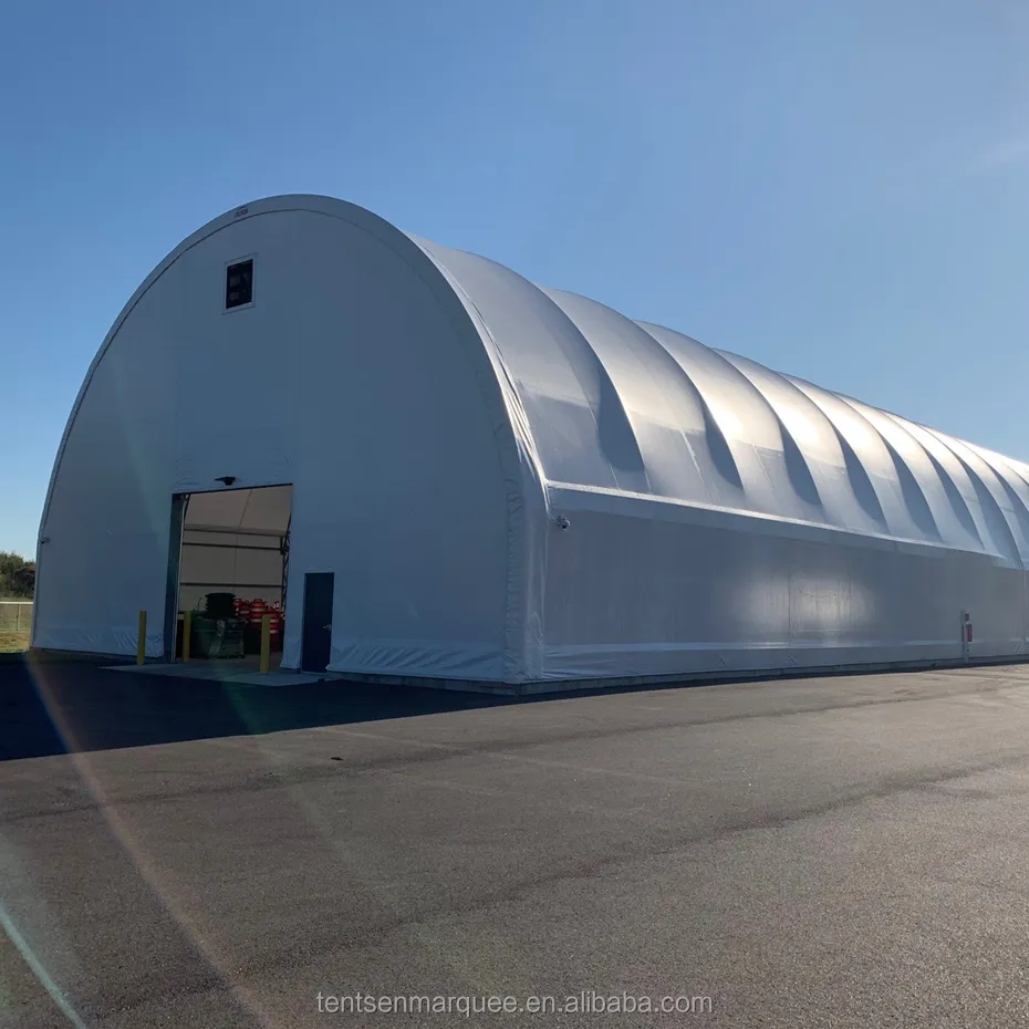 16x36m OEM/ODM 100-150kmH Wind Load garden shed plastic concrete canvas shelter warehouse hangar for sale