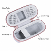 Étui de voyage rigide en EVA pour rasoir électrique féminin avec poche en filet, sangle élastique et pochette de protection
