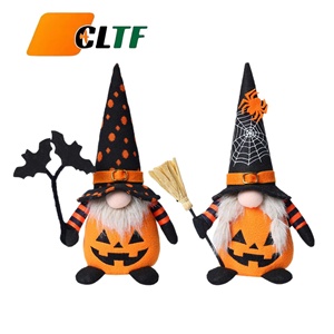 Figuras Decorativas de Halloween: Murciélagos, Calabazas, Gnomo Rudolph sin Rostro, Estatuas Espeluznantes para Decoración de Escritorio y Hogar, Muñeco Gnomo - Product Image 1