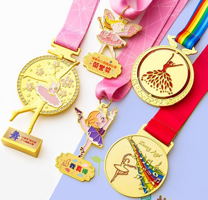 Medallas Deportivas de Metal para Danza con Cordón, Logotipo Personalizado, Medallas Deportivas Doradas, Medallas Académicas, Medallas de Ballet y Gimnasia Rítmica con Cinta - Product Image 2