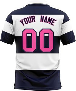 Camisetas Polo a Rayas Sublimadas Personalizadas para Hombre, Fábrica OEM, Ropa Deportiva Transpirable para Equipo, Jersey Casual de Manga Corta con Logotipo - Product Image 2