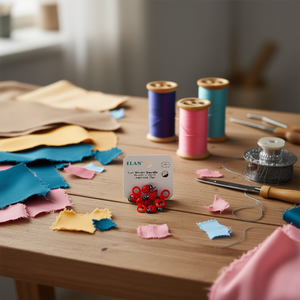 Accessorio per scarabeo in legno Ilan, adesivo da 15 mm, 12 pezzi - Product Image 2