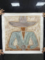 Art mural moderne, peinture à l'huile réaliste sur toile, cowboy western, peinte à la main, 2 ensembles pour hommes et femmes, portraits de couple décoratifs