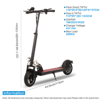 Trottinette électrique adulte haute puissance 500W, longue portée, vitesse maximale 45 km/h, pliable, deux roues, fabrication OEM.