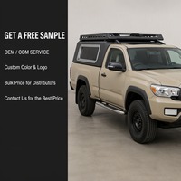 Couverture de benne de camionnette rigide noire mate avec porte-bagages de toit OEM ODM