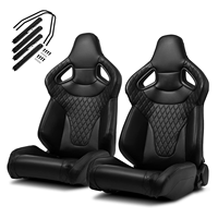 JIABEIR 1093 Breite, große, speziell genähte, universelle Auto-Simulator-Gaming-Station, verstellbare Sim-Schalensitze für Rennspiele
