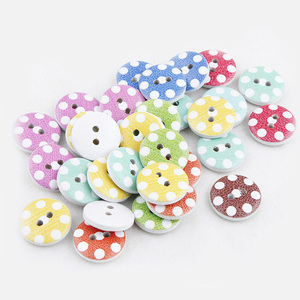 Hot Bán Số Lượng Lớn Cổ Phiếu 24L 15Mm 2 Lỗ In Kết Hợp Mô hình Vòng Nút Bằng Gỗ Cho Trẻ Em Quần Áo - Product Image 4