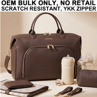 Sac à langer multifonctionnel personnalisé OEM avec poches isothermes, sangles de poussette, sac de voyage pour maman et papa