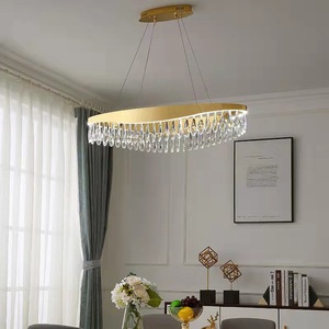 New Design Hanging <b>Lighting</b> Living Room <b>Modern</b> Gold Crystal Chandelier <b>Ceiling</b> Light - Product Image 2