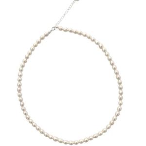 Collier polyvalent en argent 925 avec perle d'eau douce naturelle, chaîne de clavicule luxueuse et simple inspirée d'Instagram, design classique de collier ras du cou - Product Image 5