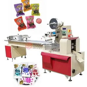 YB-800 Automatic Food Hard Candy Pillow Bag Horizontal Flow Pack Packing Machine Automatic Multi functional Packaging Machine