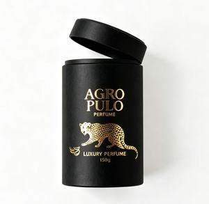 Boîte de parfum en tube de papier noir laser de luxe, emballage cylindrique rond personnalisé imprimé pour parfums et cosmétiques haut de gamme - Product Image 2