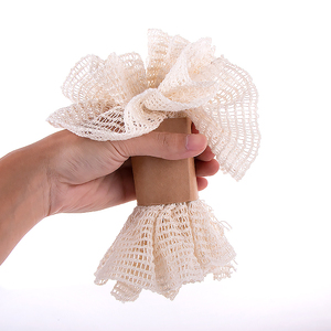 Produits d'hygiène et de soin de la peau, éponge de <span class=keywords><strong>douche</strong></span> en maille de Sisal, rose, Beige chaud, motif <span class=keywords><strong>fleur</strong></span> de bain, écologique - Product Image 2