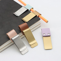 Pince à billets multifonctionnelle en métal, accessoire pour carnet, pince à stylo, pince de lecture pour étudiant, personnalisation en gros