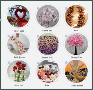 Dekorasi Latar Belakang Pernikahan Lengkungan Persegi Mawar Buatan Putih Hydrangea, Rangkaian Bunga untuk Lamaran Pernikahan di Luar Ruangan - Product Image 6