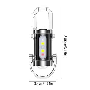 Mini <b>Flashlight</b> Multifunctional Portable Keychain Torch USB <b>Rechargeable</b> Ultralight Camping <b>Flashlight</b> for Camping Hiking - Product Image 4