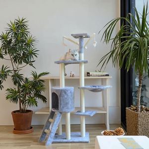 Kinghon - Árbol para Gatos de Lujo, Grande, de Varios Niveles, Mueble para el Hogar, Material de Cartón para Rascar - Product Image 4