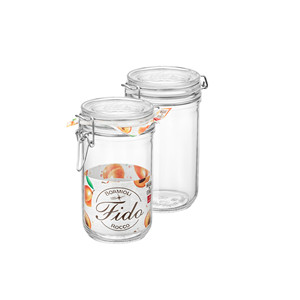 Fido Tarro de Vidrio 75 cl A 17.5 cm Ø 9 cm con Tapa Hermética Bormioli Rocco - Product Image 1