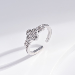 wholesale plata 925 Sterling Silver Open finger <b>Ring</b> Baguette Cut <b>Crystal</b> Channel Setting Everyday Wear zircon wedding <b>rings</b> - Product Image 4