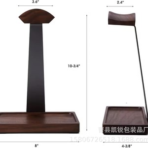 Wooden Headphone <b>Stand</b> Over Ear Desktop Organizer For Computer <b>Headset</b> E Sports Use - Product Image 4