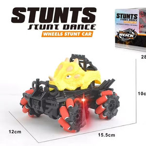 Auto de Acrobacias a Control Remoto 2.4G, Escala 1:36, Diseño de Dinosaurio Todoterreno, con Luces de Colores, Juguete de Plástico, 6 Canales, Regalo para Niños - Product Image 1