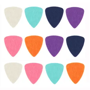 Großhandel billig bunte benutzer definierte Filz Gitarren Picks Filz Pick für Ukulele und Gitarre