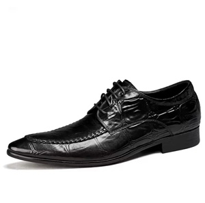 Chaussures Oxford en cuir véritable faites à la main, bout fermé, à enfiler, imperméables, pour hommes, chaussures de travail - Product Image 5