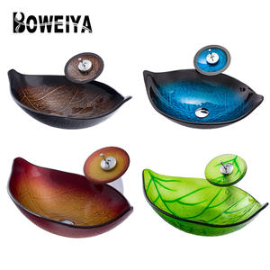 Lavabo <span class=keywords><strong>en</strong></span> verre <span class=keywords><strong>de</strong></span> forme feuille d'<span class=keywords><strong>art</strong></span>, couleur verte, design <span class=keywords><strong>de</strong></span> comptoir <span class=keywords><strong>de</strong></span> magasin, salle <span class=keywords><strong>de</strong></span> bain sanitaire d'hôtel, design <span class=keywords><strong>de</strong></span> <span class=keywords><strong>table</strong></span>, lavabo <span class=keywords><strong>de</strong></span> salle <span class=keywords><strong>de</strong></span> bain - Product Image 6