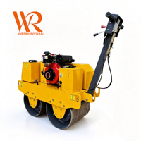 Compacteur vibrant portatif à double tambour, petit compresseur vibrant autoporté pour chantier de construction