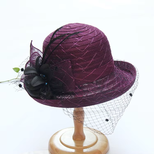 الصيف أنيقة الكنيسة كنتاكي ديربي القبعات الشاي حزب الحصان سباق Fascinator للنساء الزهور الزفاف الزفاف صافي قبعات للحماية من الشمس - Product Image 6