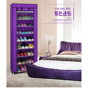 Zapatero de 10 niveles DB, moderno, convertible, extensible, de PP, mueble para el hogar, organizador de almacenamiento morado para sala de estar - Product Image 3