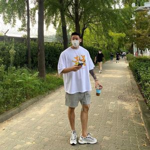 Pantalones cortos atléticos para hombre con bolsillos, secado rápido, transpirable, 100% algodón, cintura elástica, estilo informal, tela tejida - Product Image 6