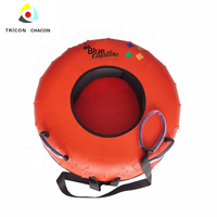 Tube à neige gonflable pour sports d'hiver, luge de ski d'extérieur, avec fond rigide en caoutchouc, housse en nylon et poignée, pour un plaisir intense