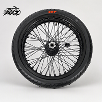 Kit de roues Supermoto en aluminium CNC de 17 pouces pour Surron Light Bee X LBX Talaria MX3 MX4 XXX, ensemble de pneus antidérapants pour la route, pièces pour vélos électriques