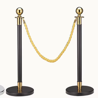 Colonne de bienvenue en acier inoxydable pour événements, avec corde de suspension, pour gestion de file d'attente et délimitation de zone
