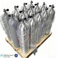 Bouteille de plongée en aluminium ZX Brand 0,5L 3L 11,1L, certifiée DOT TPED, anti-corrosion, pour équipement de plongée, vente en gros