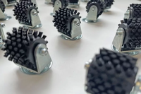 Brosse cylindrique industrielle en PP, personnalisable OEM, à segments rotatifs pour le nettoyage des laveurs de verre, de légumes et de fruits