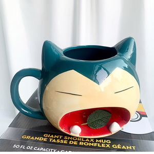 Mug à café 3D Snorlax <span class=keywords><strong>de</strong></span> grande capacité 1000 ml, tasse à eau en céramique <span class=keywords><strong>de</strong></span> dessin animé, tasse à thé au lait créative, cadeau pour enfants, garçons et filles - Product Image 2