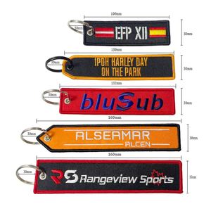 No Minimum <b>Custom</b> Logo Different Size Keychain <b>Key</b> Chain Keychains Embroidery Jet Tag - Product Image 1