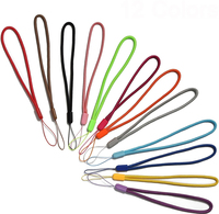 Lanières de poignet de téléphone portable courtes colorées main poignet léger cordon de sangle pour clés USB porte-clés couleurs assorties