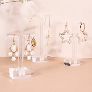 Acryl 3 Pcs Earring Display Stand Clear Sieraden Houder T Bar Earring Retail Display Fotografie Props Ketting T Stand
