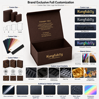 Boîte cadeau rigide pliable en carton, personnalisée, écologique, grande, finition mate, marron, fermeture magnétique