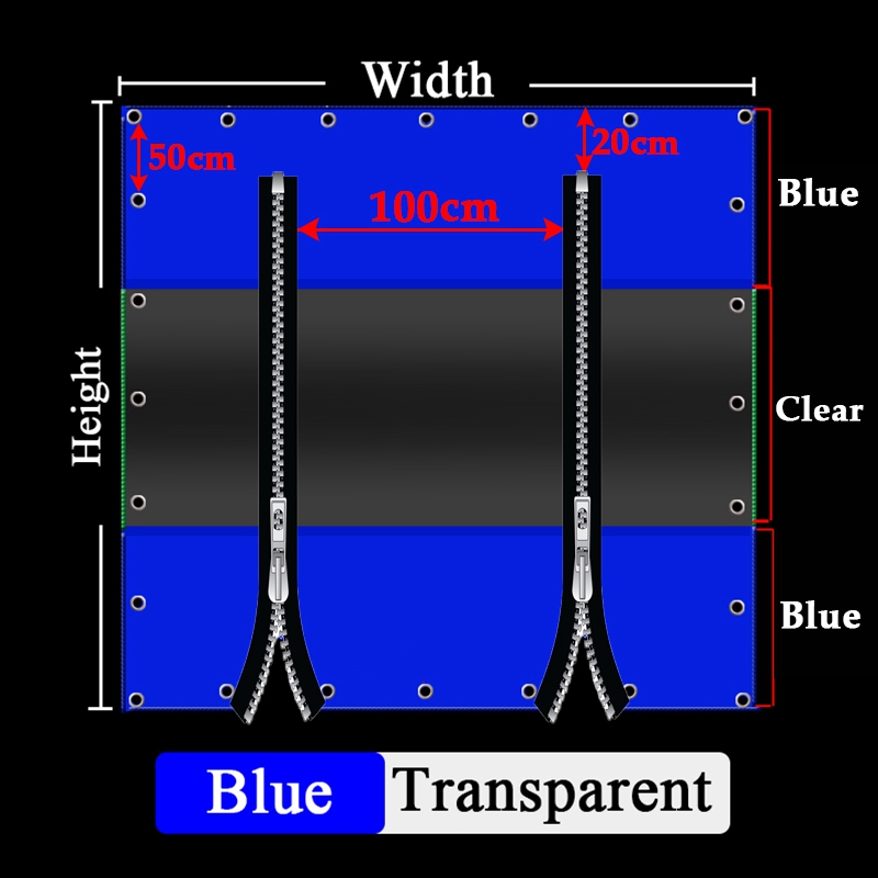 Bleu transparent