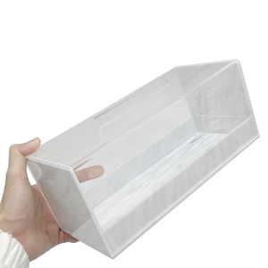 Bandeja de Acrílico Ámbar para Postres con Tapa Transparente, Cúpula Rectangular para Pasteles, Exhibidor de Cupcakes, Caja de Servicio para Mostrador de Panadería - Product Image 5