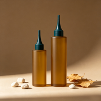 Bouteille d'emballage en plastique personnalisée de 100 ml, 120 ml, 150 ml, 200 ml pour huile capillaire et teinture, avec applicateur à presser et bouchon à vis
