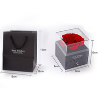 Rose éternelle préservée faite à la main en gros – Cadeau idéal pour la remise des diplômes, la Saint-Valentin, Thanksgiving, le Nouvel An chinois – Longue durée