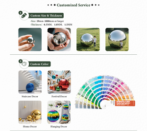 Cầu Vồng thép không gỉ nhìn Quả bóng khu vườn nhỏ nhìn Quả cầu gương rỗng đánh bóng liền mạch phản chiếu quả cầu bóng - Product Image 6